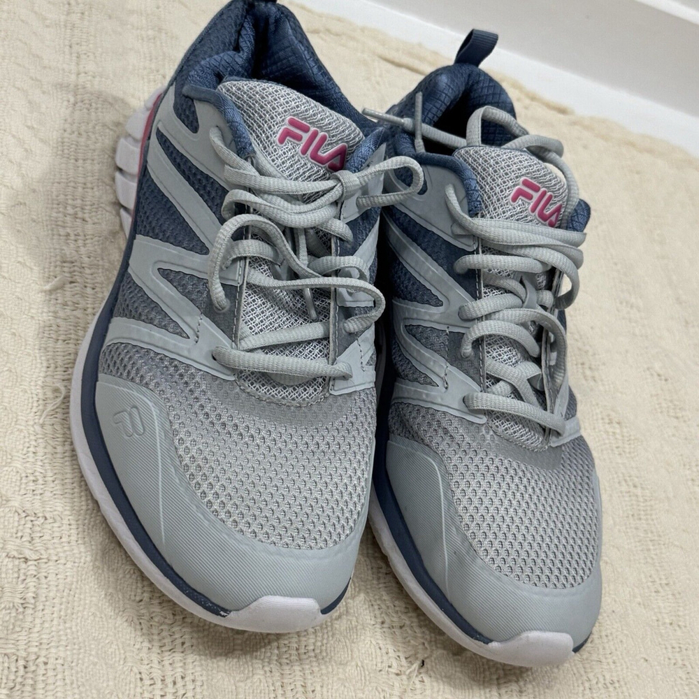 Fila Memory Women’s Blue Mesh Athletic Running Shoe Size 10 Walking Yoga Casual - Picture 6 of 16